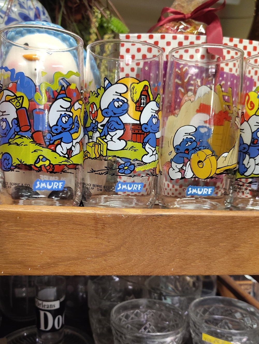 Vintage Smurf Cartoon Glasses - Multi Color